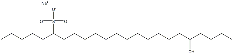 19-ヒドロキシトリコサン-6-スルホン酸ナトリウム 化学構造式