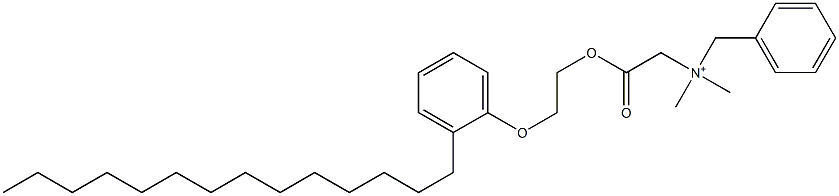 N,N-Dimethyl-N-benzyl-N-[[[2-(2-tetradecylphenyloxy)ethyl]oxycarbonyl]methyl]aminium Structure