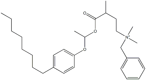 N,N-Dimethyl-N-benzyl-N-[3-[[1-(4-octylphenyloxy)ethyl]oxycarbonyl]butyl]aminium Structure