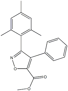 3-(2,4,6-Trimethylphenyl)-4-phenylisoxazole-5-carboxylic acid methyl ester Structure