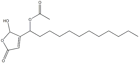 Acetic acid 1-[(2,5-dihydro-2-hydroxy-5-oxofuran)-3-yl]dodecyl ester,,结构式