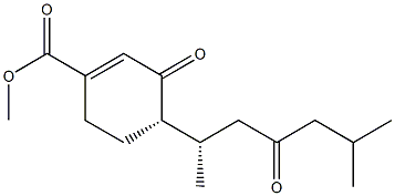 (4S)-4-[(1S)-1,5-ジメチル-3-オキソヘキシル]-3-オキソ-1-シクロヘキセン-1-カルボン酸メチル 化学構造式
