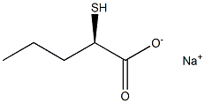 [R,(-)]-2-メルカプト吉草酸ナトリウム 化学構造式