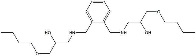 N,N'-Bis(3-butoxy-2-hydroxypropyl)xylylenediamine Struktur