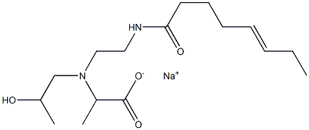 2-[N-(2-Hydroxypropyl)-N-[2-(5-octenoylamino)ethyl]amino]propionic acid sodium salt Struktur