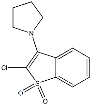 2-Chloro-3-(1-pyrrolidinyl)benzo[b]thiophene 1,1-dioxide,,结构式