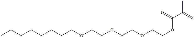 メタクリル酸2-[2-(2-オクチルオキシエトキシ)エトキシ]エチル 化学構造式