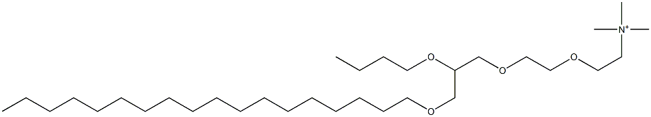 N-[2-[2-(3-Octadecyloxy-2-butoxypropoxy)ethoxy]ethyl]-N,N,N-trimethylaminium 结构式