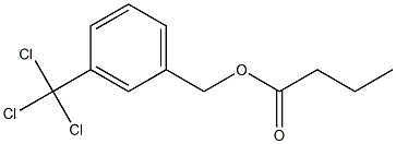 酪酸3-(トリクロロメチル)ベンジル 化学構造式