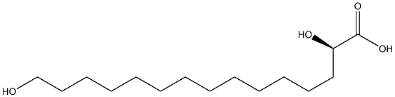 [R,(-)]-2,15-Dihydroxypentadecanoic acid Struktur