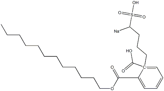 Phthalic acid 1-dodecyl 2-(4-sodiosulfobutyl) ester Struktur