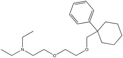 1-[[2-(2-Diethylaminoethoxy)ethoxy]methyl]-1-phenylcyclohexane,,结构式