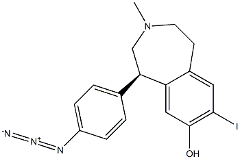 [1R,(+)]-8-Hydroxy-7-iodo-3-methyl-1-(4-azidophenyl)-2,3,4,5-tetrahydro-1H-3-benzazepine