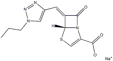 (5R,6Z)-6-[[1-Propyl-1H-1,2,3-triazol-4-yl]methylene]-7-oxo-4-thia-1-azabicyclo[3.2.0]hept-2-ene-2-carboxylic acid sodium salt,,结构式