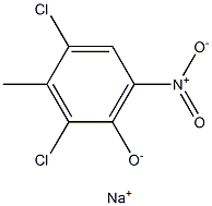 Sodium 2,4-dichloro-3-methyl-6-nitrophenolate Structure