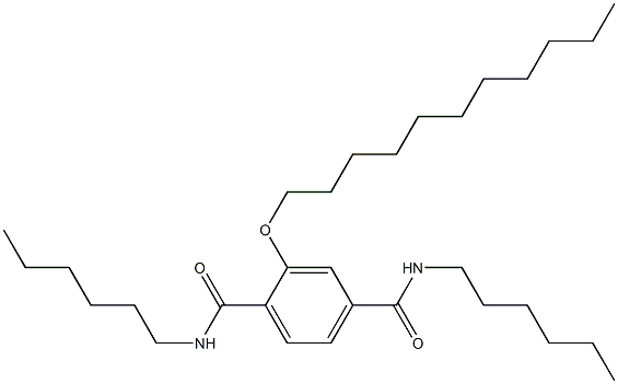 2-(Undecyloxy)-N,N'-dihexylterephthalamide Struktur