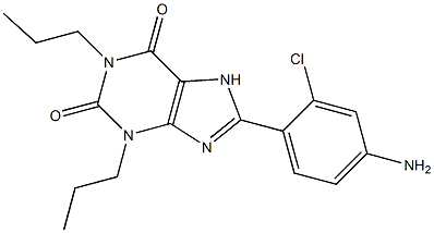 1,3-Dipropyl-8-(4-amino-2-chlorophenyl)xanthine Structure