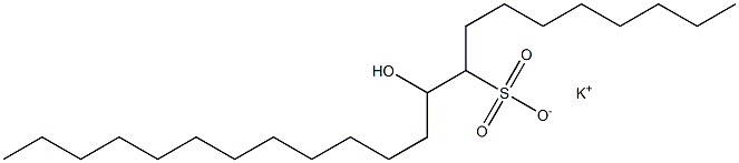 10-Hydroxydocosane-9-sulfonic acid potassium salt,,结构式