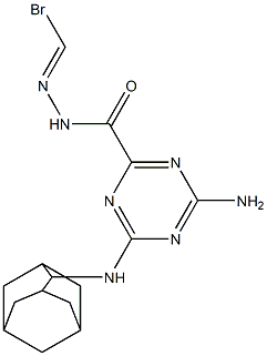 N'-Bromomethylene-4-amino-6-(2-adamantylamino)-1,3,5-triazine-2-carbohydrazide Struktur