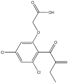 [3,5-Dichloro-2-(2-methylene-1-oxobutyl)phenoxy]acetic acid 结构式