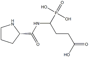 4-(L-プロリルアミノ)-4-ホスホノ酪酸 化学構造式