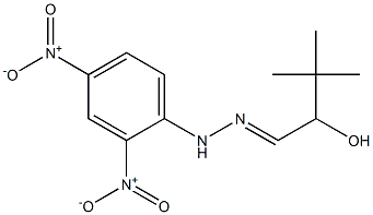 2-Hydroxy-3,3-dimethylbutanal 2,4-dinitrophenyl hydrazone,,结构式