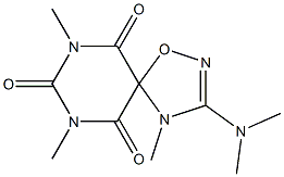 3-(Dimethylamino)-4,7,9-trimethyl-1-oxa-2,4,7,9-tetraazaspiro[4.5]deca-2-ene-6,8,10-trione,,结构式