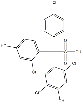  (4-Chlorophenyl)(2-chloro-4-hydroxyphenyl)(2,5-dichloro-4-hydroxyphenyl)methanesulfonic acid