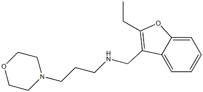 4-[3-[[(2-エチル-3-ベンゾフラニル)メチル]アミノ]プロピル]モルホリン 化学構造式