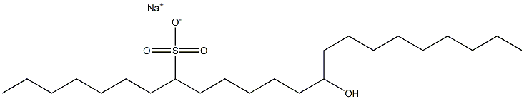 14-Hydroxytricosane-8-sulfonic acid sodium salt,,结构式