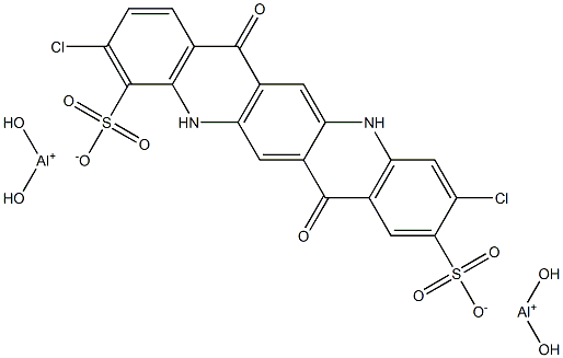 3,10-Dichloro-5,7,12,14-tetrahydro-7,14-dioxoquino[2,3-b]acridine-2,11-disulfonic acid bis(dihydroxyaluminum) salt,,结构式