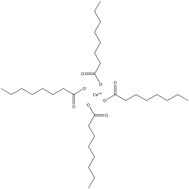 Tetraoctanoic acid cerium(IV) salt Structure