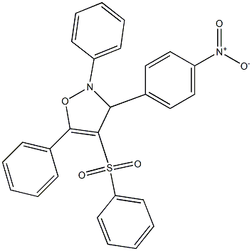 2,5-Diphenyl-3-(4-nitrophenyl)-4-(phenylsulfonyl)-4-isoxazoline,,结构式