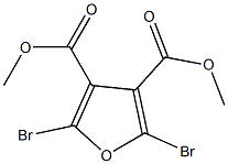 2,5-ジブロモフラン-3,4-ジカルボン酸ジメチル 化学構造式