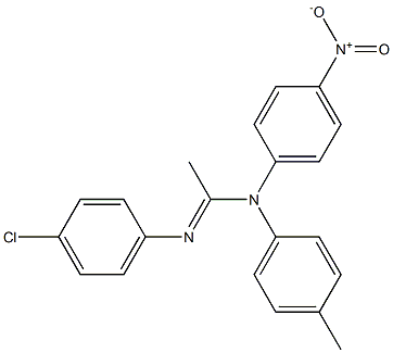 N1-(p-Methylphenyl)-N1-(p-nitrophenyl)-N2-(p-chlorophenyl)acetamidine Struktur