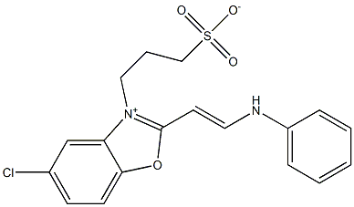 3-[[2-[2-(Phenylamino)ethenyl]-5-chlorobenzoxazol-3-ium]-3-yl]propane-1-sulfonate,,结构式