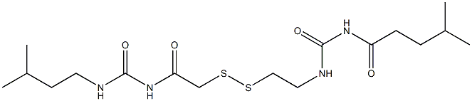  1-(4-Methylpentanoyl)-3-[2-[[(3-isopentylureido)carbonylmethyl]dithio]ethyl]urea