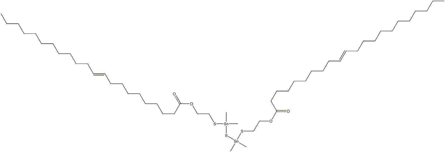 ビス[ジメチル[[2-(9-ヘニコセニルカルボニルオキシ)エチル]チオ]スタンニル]スルフィド 化学構造式
