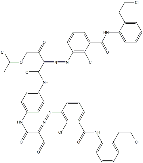  3,3'-[2-[(1-Chloroethyl)oxy]-1,4-phenylenebis[iminocarbonyl(acetylmethylene)azo]]bis[N-[2-(2-chloroethyl)phenyl]-2-chlorobenzamide]