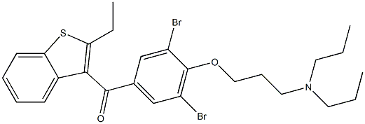 2-Ethyl-3-[3,5-dibromo-4-[3-(dipropylamino)propoxy]benzoyl]benzo[b]thiophene|