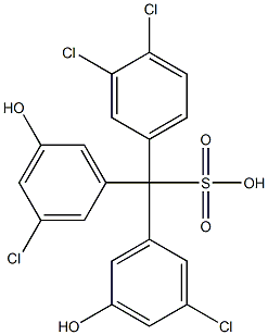 (3,4-Dichlorophenyl)bis(3-chloro-5-hydroxyphenyl)methanesulfonic acid