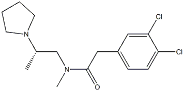 3,4-Dichloro-N-methyl-N-[(S)-2-(1-pyrrolidinyl)propyl]benzeneacetamide Struktur