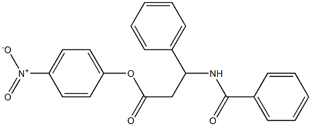 3-Benzoylamino-3-phenylpropionic acid 4-nitrophenyl ester,,结构式