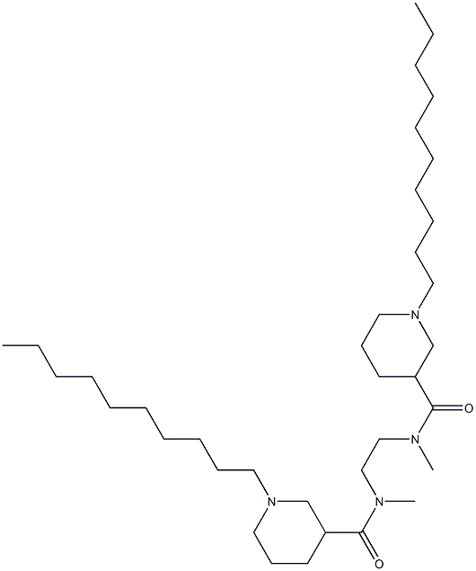 N,N'-Dimethyl-N,N'-bis[(1-decylpiperidin-3-yl)carbonyl]-1,2-ethanediamine|