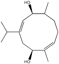 (1S,3E,5S,9E)-3-Isopropyl-6,10-dimethyl-3,9-cyclodecadiene-1,5-diol Structure