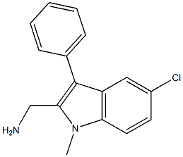 5-Chloro-1-methyl-3-phenyl-1H-indole-2-methanamine 结构式