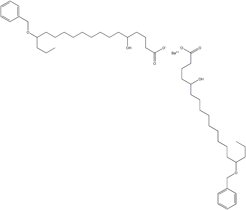 Bis(15-benzyloxy-5-hydroxystearic acid)barium salt Struktur