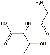 (2R)-2-(グリシルアミノ)-3-ヒドロキシブタン酸 化学構造式