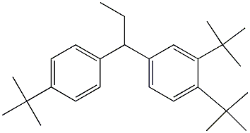 1-(3,4-ジ-tert-ブチルフェニル)-1-(4-tert-ブチルフェニル)プロパン 化学構造式