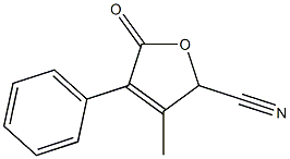 2,5-Dihydro-3-methyl-4-phenyl-5-oxo-2-furancarbonitrile,,结构式